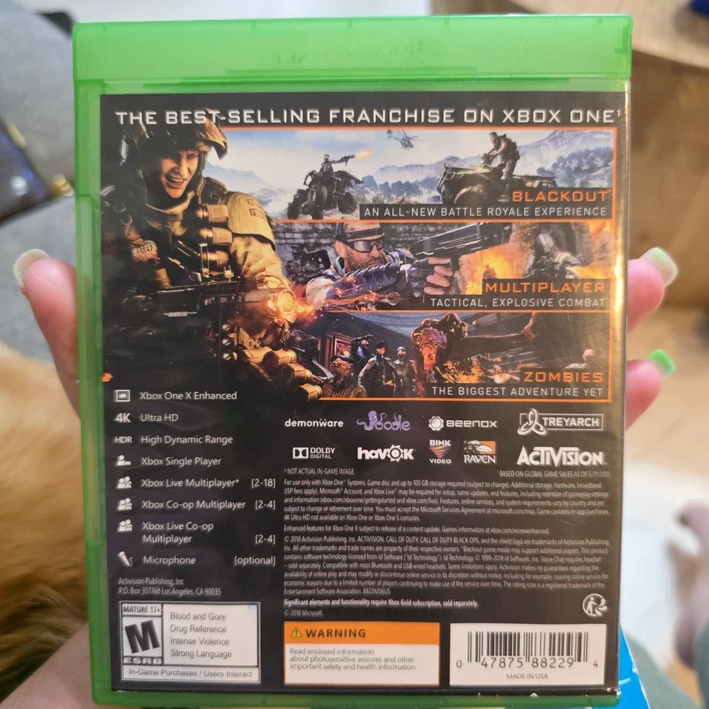 Call of Duty Black Ops 4 Xbox One Activision 2018 First Person Shooter 4K HDR